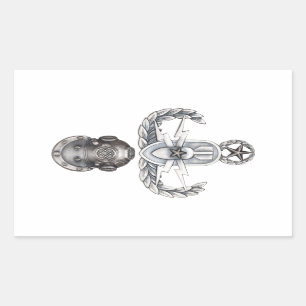 Master EOD 2nd Class Diver Rectangular Sticker