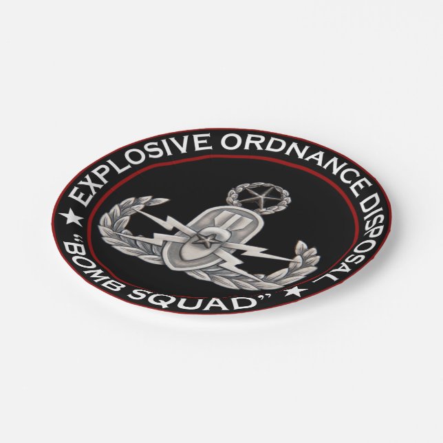 Master EOD Bomb Squad Paper Plate (Angled)