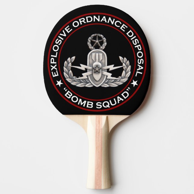 Master EOD Bomb Squad Ping Pong Paddle (Front)