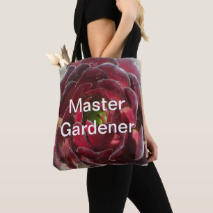 Master Gardener Coastal Plant Photo Red Succulent Tote Bag