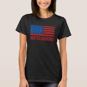 Master Gardener Distressed Grunge American Flag US T-Shirt