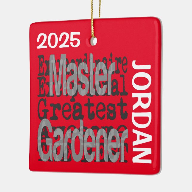 Master Gardener Extraordinaire CUSTOM Ceramic Ornament (Left)