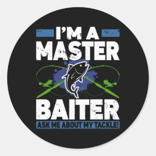 Master Iter Shirt Funny Fishing Fisherman Fish  Classic Round Sticker
