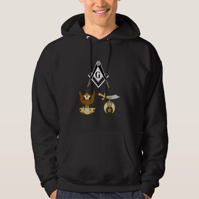 Master Mason 33rd Degree Shrine AASR Noble Masonic Hoodie (Front)