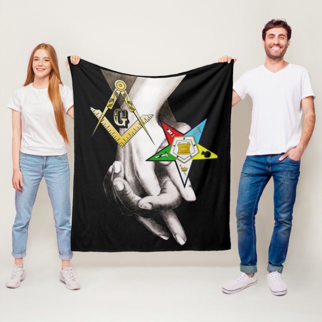 Master Mason/ Eastern Star Fleece Blanket (In Situ)