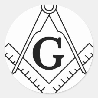 Master Mason Square and Compass Classic Round Sticker