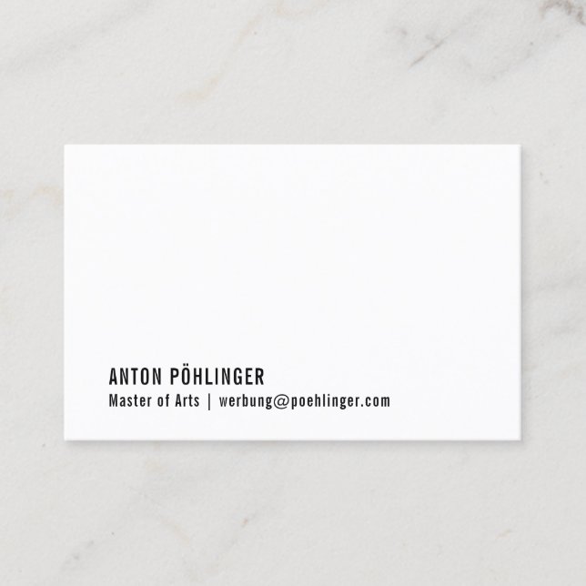 master minimal subtle business card (Front)