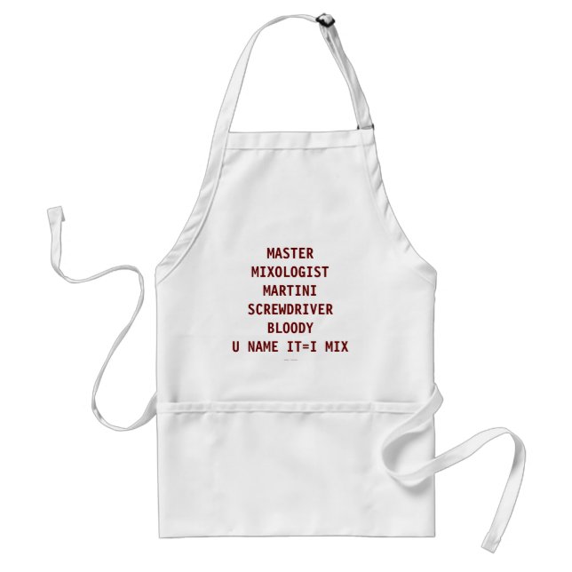 "MASTER MIXOLOGIST" APROM STANDARD APRON (Front)