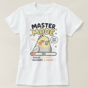 Master Mode Cockatiel Meme PNG Funny Burnout Pro T-Shirt