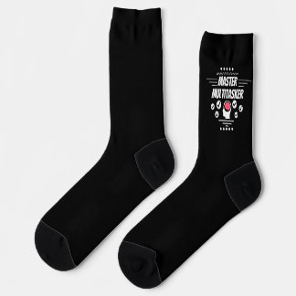 Master Multitasker Funny Statement Socks