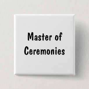 Master of Ceremonies 15 Cm Square Badge