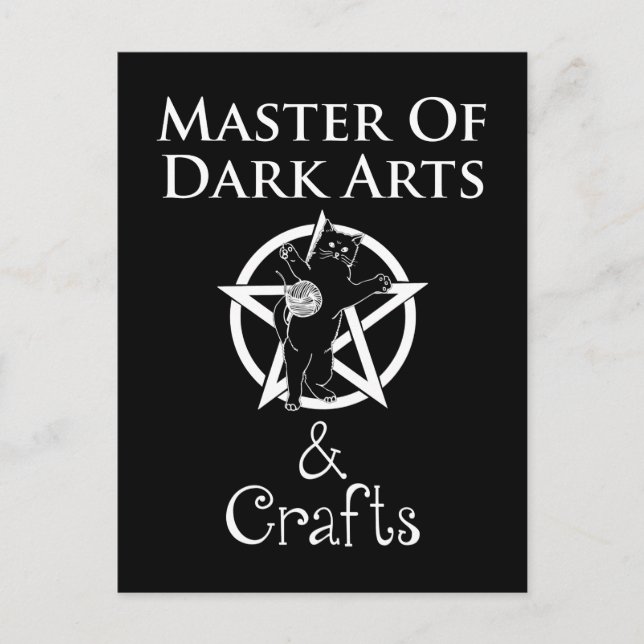Master of Dark Arts & Crafts Postcard (Front)