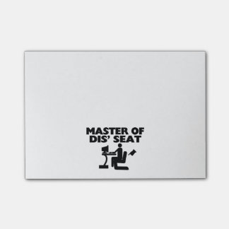Master Of Dis' Seat Computer Post-it Notes