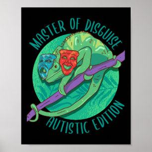 Master Of Disguise Masking Autism Awareness Month Poster
