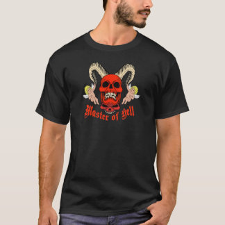 Master of Hell Gothic Skull and Cherubs Design T-Shirt