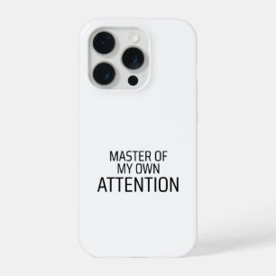 Master Of My Own Attention Minimalist Typewriter  iPhone 15 Pro Case