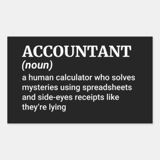 Master of Numbers – Accountant Definition Rectangular Sticker