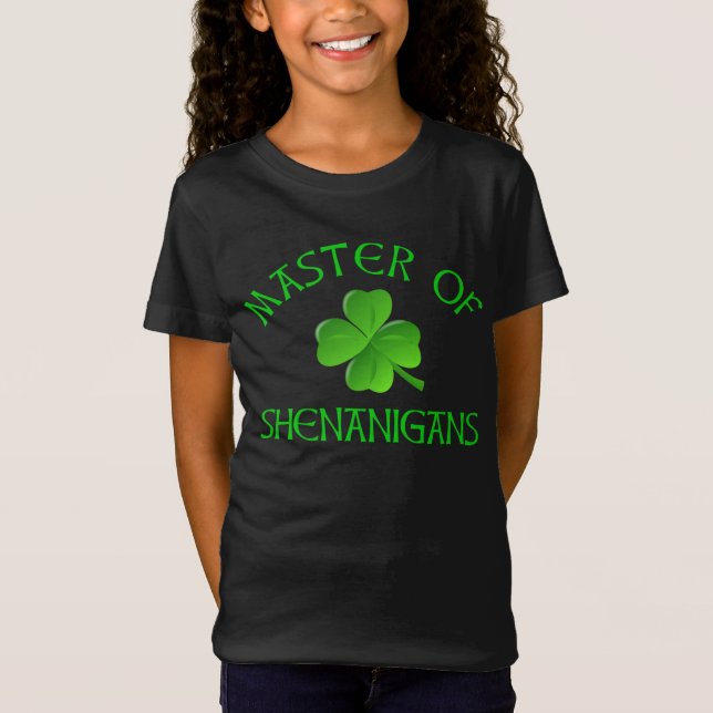 Master of Shenanigans Funny St. Patrick's Day T-Shirt (Front)
