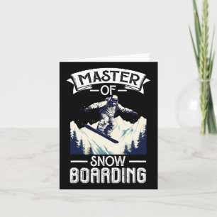 Master Of Snowboarding Ski Fan Snowboard Snow Moun Card