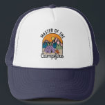 Master Of The Campfire Funny Camping Vintage Trucker Hat<br><div class="desc">Stay trendy on your next adventure outdoor. Grab this Master Of The Campfire artwork that is perfect for father's day.</div>