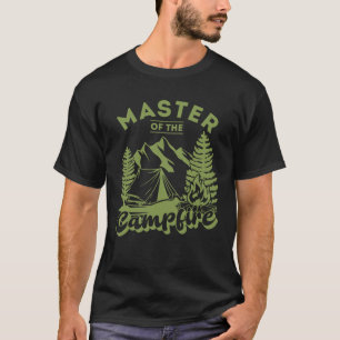 Master of The Campfire Retro Camping T-Shirt