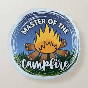 Master of the Campfire Round Cushion