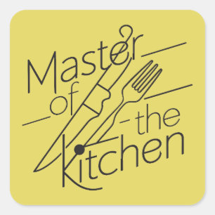 master of the kitchen Culinary Groove Square Sticker