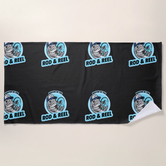 Master Of The Road And Reel Beach Towel (Front)
