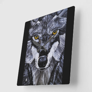 Master of the Wild Painting by Alfred Fox Square Wall Clock