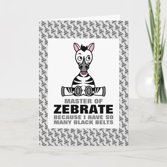 Master of Zebrate, Zebra Card (Front)