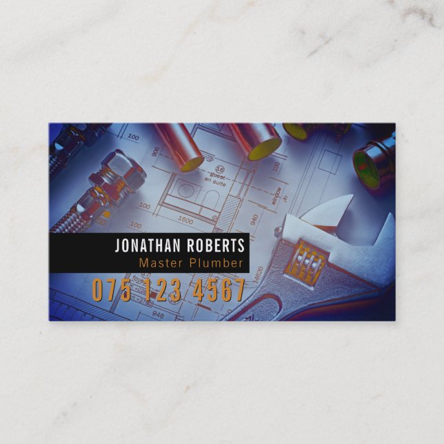 Master plumber | Handy Man Business Card (Front)