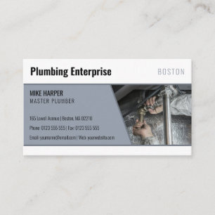 Master plumber   Handy Man Silver Business Card