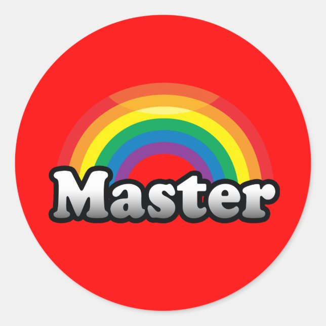 MASTER PRIDE CLASSIC ROUND STICKER (Front)