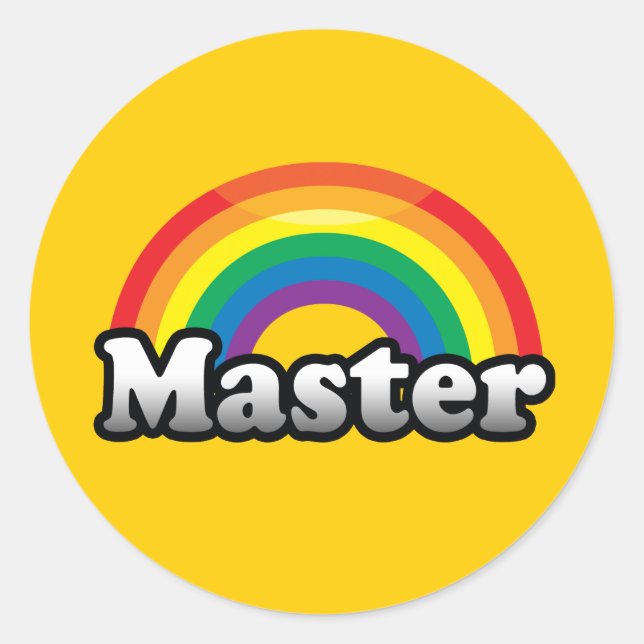 MASTER PRIDE CLASSIC ROUND STICKER (Front)