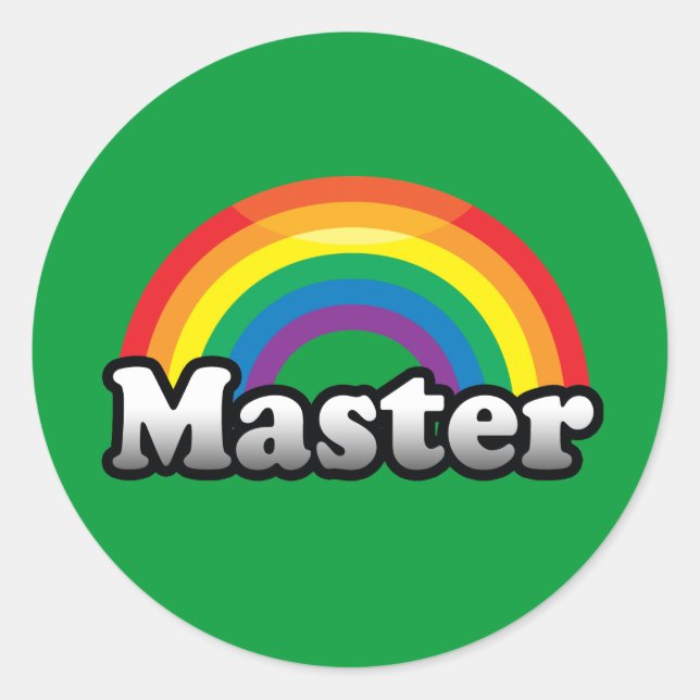 MASTER PRIDE CLASSIC ROUND STICKER (Front)