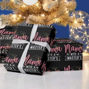 Master’s Degree Mama MBA Masters Degree Graduation Wrapping Paper
