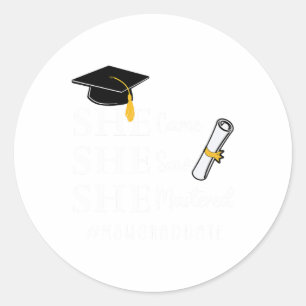 Master’s Degree Master Of Social Work Graduation  Classic Round Sticker