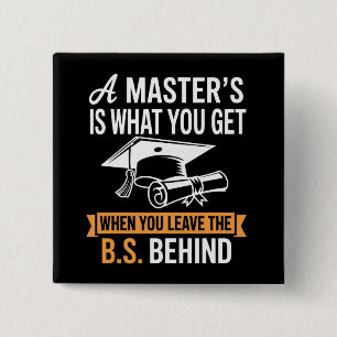 Master’s Degree MBA Masters Degree Graduation  15 Cm Square Badge