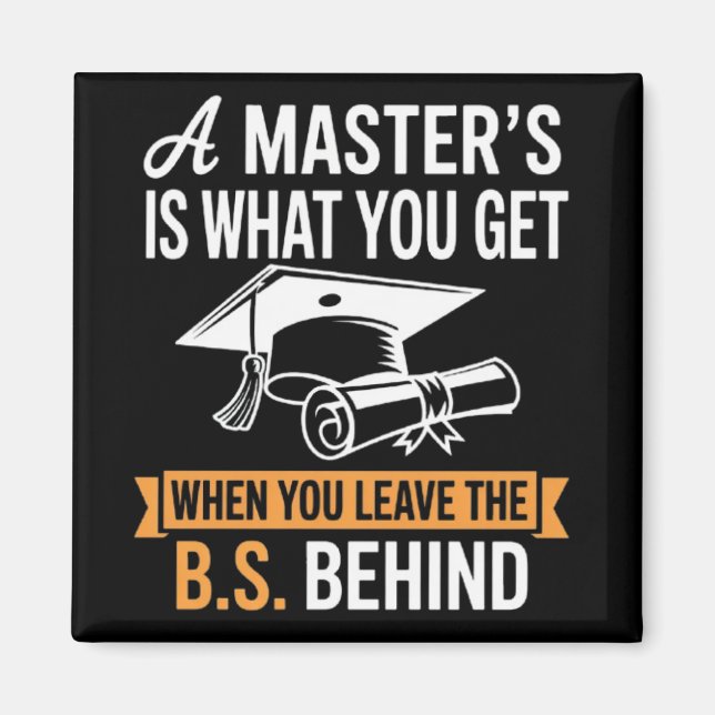 Master’s Degree MBA Masters Degree Graduation  Magnet (Front)
