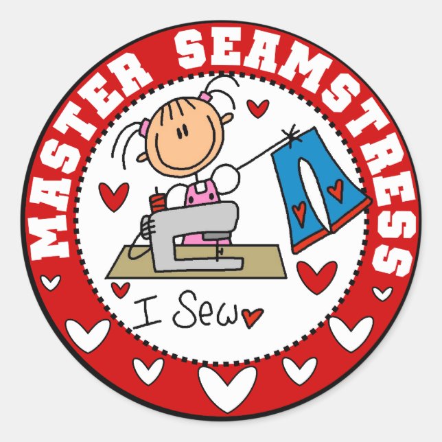 Master Seamstress Classic Round Sticker (Front)