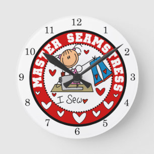Master Seamstress Round Clock