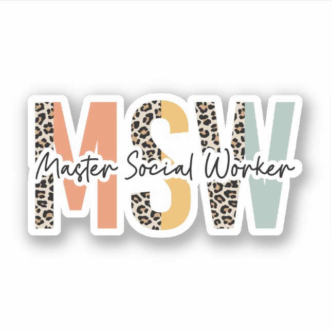Master Social Worker MSW Graduation, Social Work (Front)