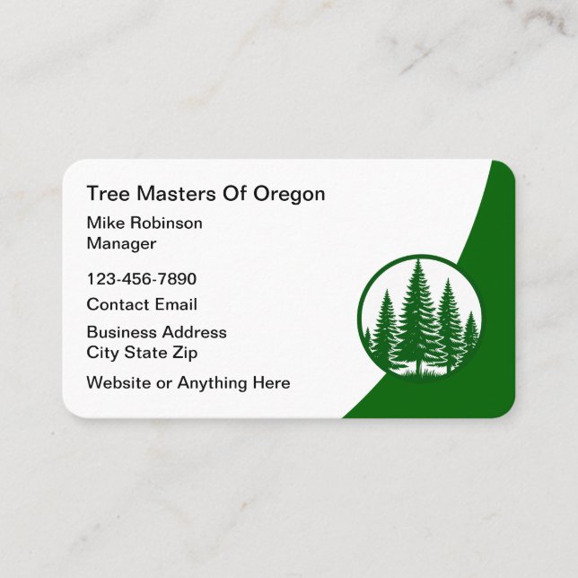 Master Tree Services Business Card  (Front)