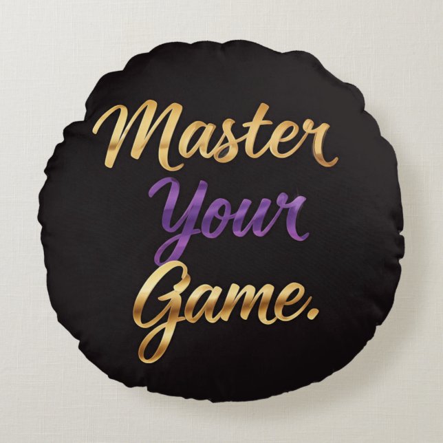 Master Your Game  Round Cushion (Front)