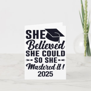 Mastered It 2025 Masters Degree Graduation Graduat Card
