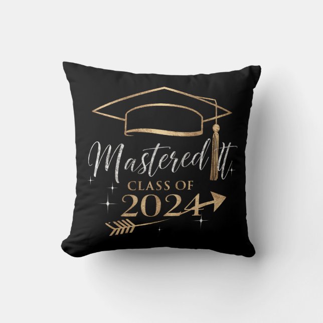 Mastered It Class of 2024 Graduation Gifts for Her Cushion (Front)