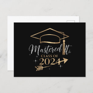 Mastered It Class of 2024 Graduation Gifts for Her Postcard