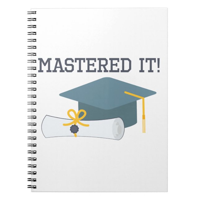 Mastered It Funny Graduation Gift  Masters Degree Notebook (Front)
