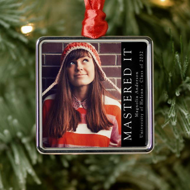 Mastered It Graduate Photo Keepsake Metal Tree Decoration (Tree)