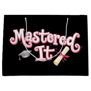 Mastered It Graduation Master's Degree Graduate Large Gift Bag